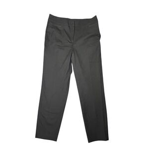 Eileen Fisher Black Trousers Womens Sz 12 Organic Cotton Stretch Twill Pants NWT